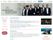 Tablet Screenshot of lesmusiciensdesaintjulien.fr